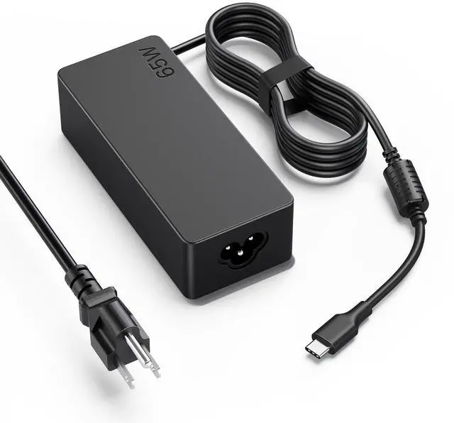 Main image of Laptop Charger 65W watt USB Type C AC Adapter Replacement for Hp Chromebook 14 13 X360 Spectre x360 Elite x2 EliteBook; Lenovo Yoga,Dell, ASUS,Acer Type C Power Supply Adapter with Cord