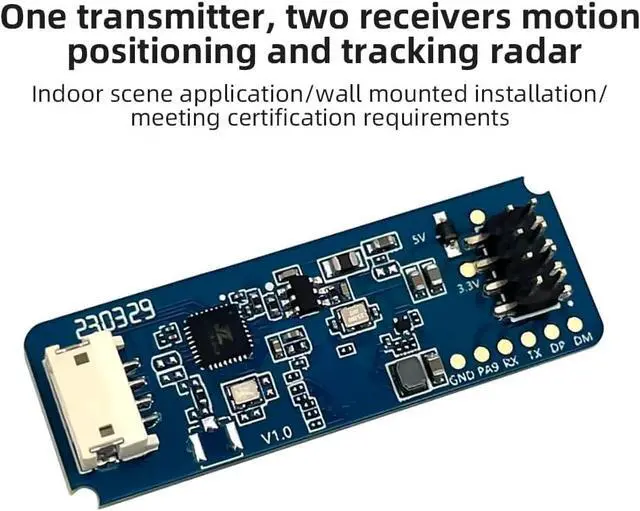 Alt view image 7 of 7 - HLK-LD2450 24GHz Trajectory Sensor Kit ISM Smart Home Human Movement Tracking Ra·DAR Induction Module Distance Angle Speed Measurement (5Pcs)