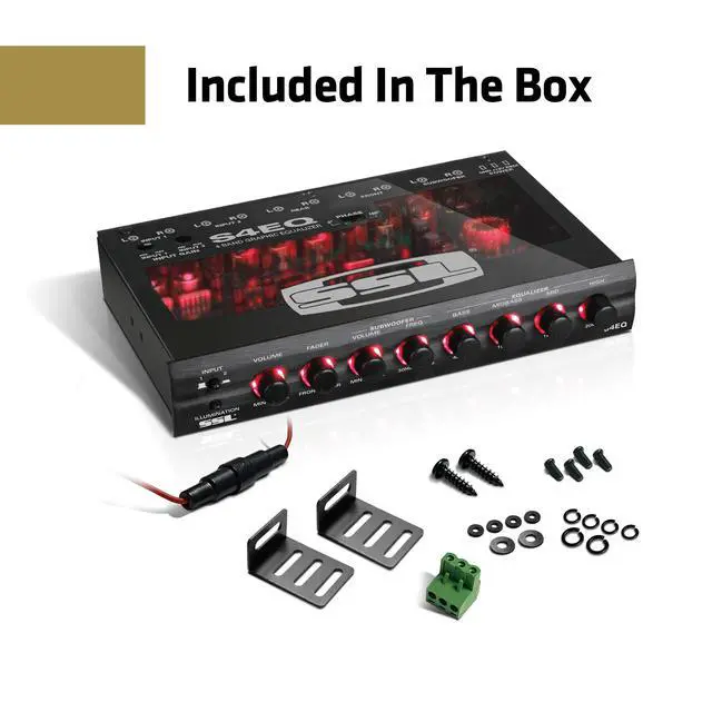 Alt view image 5 of 5 - S4EQ 4 Band Pre-Amp Car Audio Stereo Equalizer