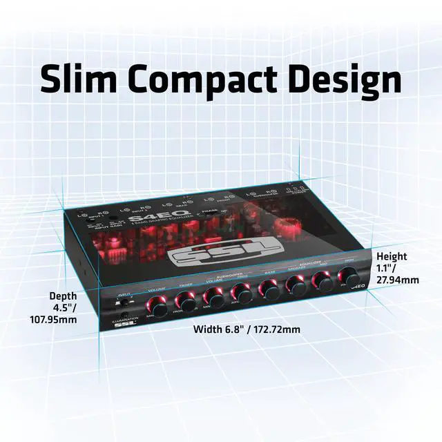 Alt view image 4 of 5 - S4EQ 4 Band Pre-Amp Car Audio Stereo Equalizer