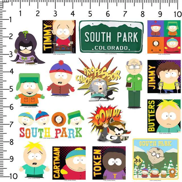 Alt view image 2 of 6 - South Park Sticker Pack Die, Scrapbooking & Indoor/Outdoor Use, Set of 50