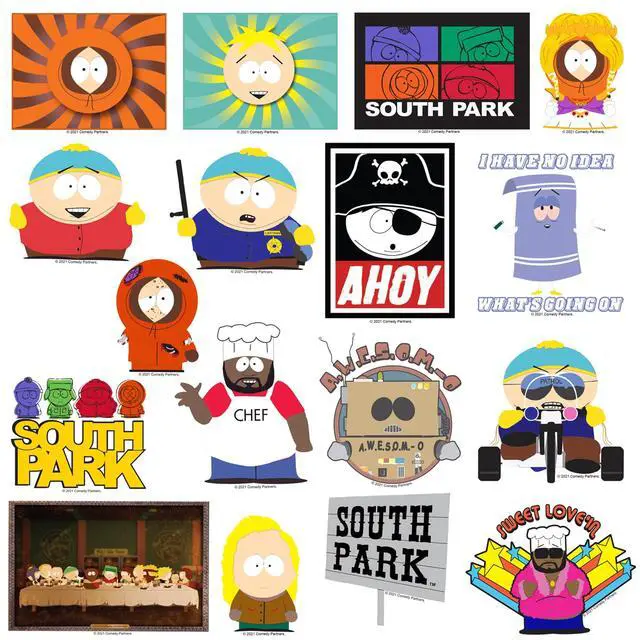 Alt view image 4 of 6 - South Park Sticker Pack Die, Scrapbooking & Indoor/Outdoor Use, Set of 50