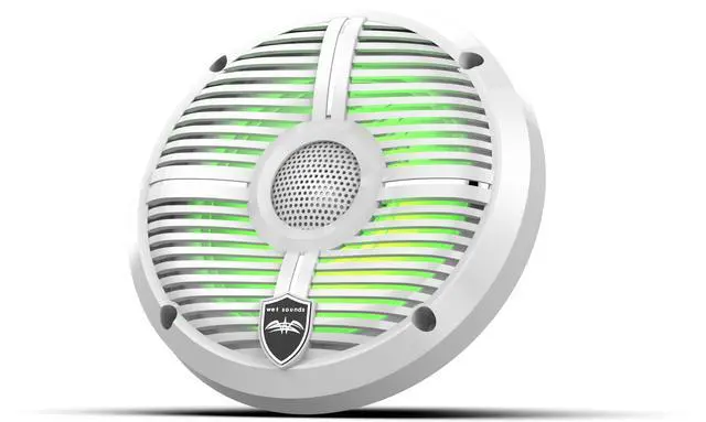 Alt view image 2 of 7 - Recon 6 XW-W | High Output Component Style 6.5" Marine Coaxial Speakers with White Grille and RGB Backlighting