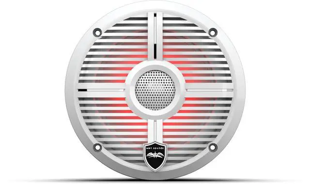 Alt view image 6 of 7 - Recon 6 XW-W | High Output Component Style 6.5" Marine Coaxial Speakers with White Grille and RGB Backlighting