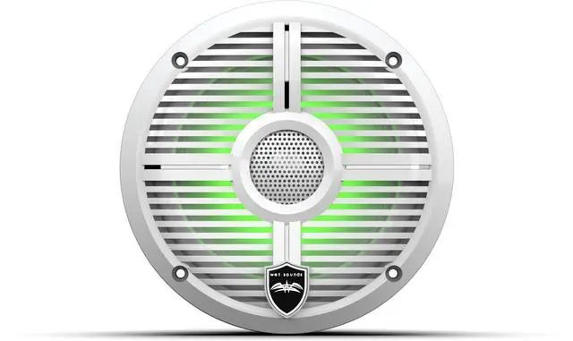 Alt view image 7 of 7 - Recon 6 XW-W | High Output Component Style 6.5" Marine Coaxial Speakers with White Grille and RGB Backlighting