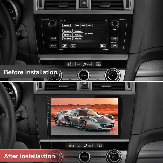 Alt view image 3 of 7 - Car Stereo for Subaru Outback Legacy 2015-2018 9' Touch Screen CarPlay | 9-inch Touch Screen Upgrade CarPlay/Android Auto 2G RAM 32G ROM GPS Navigation Bluetooth Backup Camera