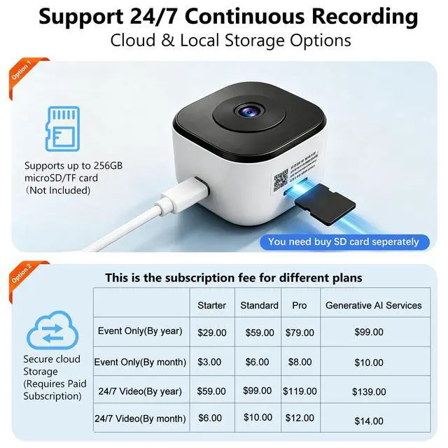 Alt view image 6 of 7 - (2 Pack) 2K 3MP Window Camera with Night Vision, 5GHz & 2.4GHz WiFi Indoor Camera for Home Security, Anti-Glare Design, Motion/Human Detection, Easy & Quick Setup, 24/7 Recording