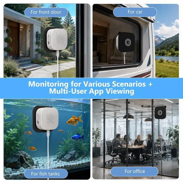 Alt view image 7 of 7 - (2 Pack) 2K 3MP Window Camera with Night Vision, 5GHz & 2.4GHz WiFi Indoor Camera for Home Security, Anti-Glare Design, Motion/Human Detection, Easy & Quick Setup, 24/7 Recording