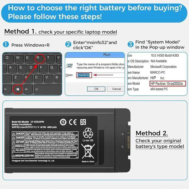 Alt view image 3 of 7 - CF-VZSU0PR CF-VZSU0PW Laptop Battery Compatible with Panasonic Toughbook CF54 CF-54 Mk1 Mk2 Mk3 Series 54 Gloved Multi Touch 54 Lite 54 Performance 54 Prime CF-54F9001KM CF-VZSU0GW CF-VZSU0KR 46Wh