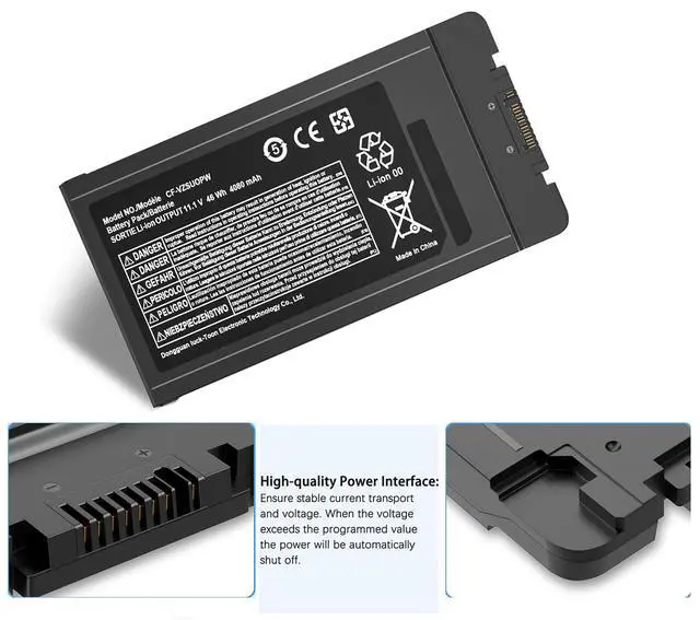 Alt view image 4 of 7 - CF-VZSU0PR CF-VZSU0PW Laptop Battery Compatible with Panasonic Toughbook CF54 CF-54 Mk1 Mk2 Mk3 Series 54 Gloved Multi Touch 54 Lite 54 Performance 54 Prime CF-54F9001KM CF-VZSU0GW CF-VZSU0KR 46Wh