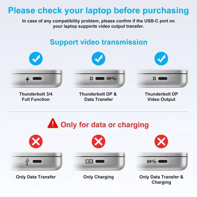 Alt view image 2 of 7 - USB C to 3 HDMI Adapter 4K60Hz HDMI Splitter Extended Display 3 Monitors MST HUB USBC Splitter 1 in 3 Out with 100W PD Charging, Compatible with Laptop,PC,USB-C Graphics Card