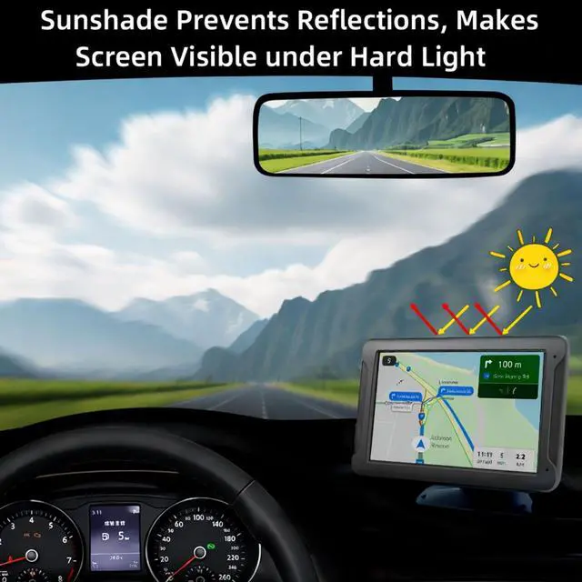 Alt view image 5 of 5 - Wireless Carplay Screen for Car,7" Portable Apple Carplay and Android auto, GPS Navigation, Mirror Link, Siri & Voice Control