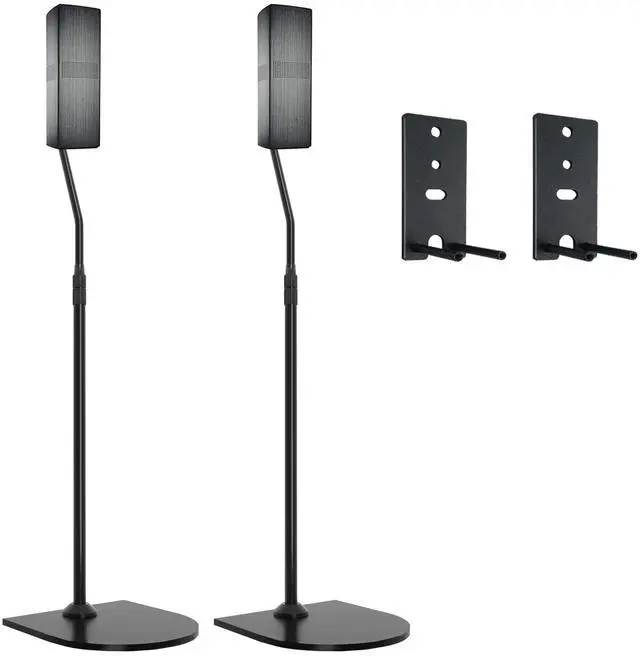 Main image of Adjustable Stand for Bose Speaker Stands, for OmniJewel Lifestyle 650, Surround Speaker 700, Floor Speakers Stands for Bose Floor Stand, with OmniJewel Bracket, Black (Pack of 2)