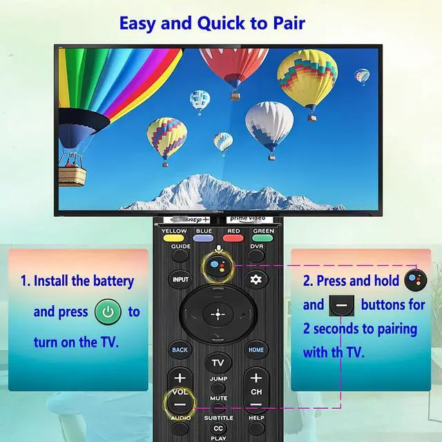 Alt view image 4 of 7 - Replacement for Sony TV Remote, Compatible with Sony Bravia 2019-2026 XBR/XR/KD/K Smart TVs (RMF-TX520U)