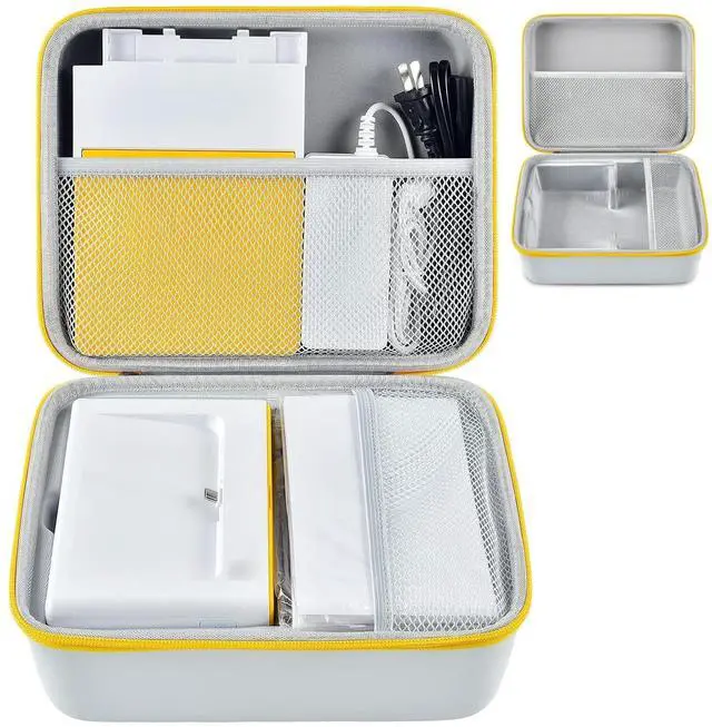 Main image of Hard Shell Case for KODAK Dock Plus 4PASS 4x6 Photo Printer | Custom Molded Organizer, Stores 4x6 Photo Paper, Ink Cartridges, Paper Tray and Power Adapter, Carry Handle, Case Only, Black