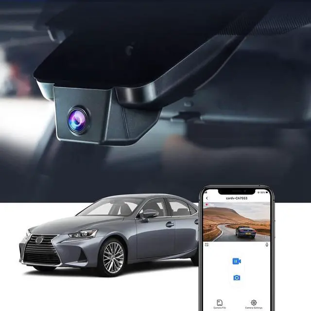 Main image of 4K Dash Cam Compatible with Lexus is 2017-2025 IS350 IS300 AWD IS200t F Sport, OEM Factory Look, 2160P UHD Video, Built-in WiFi & APP, Loop Recording, G-Sensor, Plug & Play, 64GB MicroSD Card