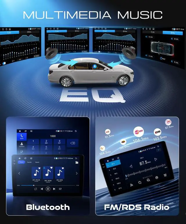 Alt view image 3 of 7 - 4G+64G Android Car Radio for Mercedes-Benz ML-Class W164 ML350 ML500 ML550 2005-2011, 9 Wireless CarPlay Android Auto Car Stereo Mirror Link GPS WiFi BT FM RDS SWC Backup Camera