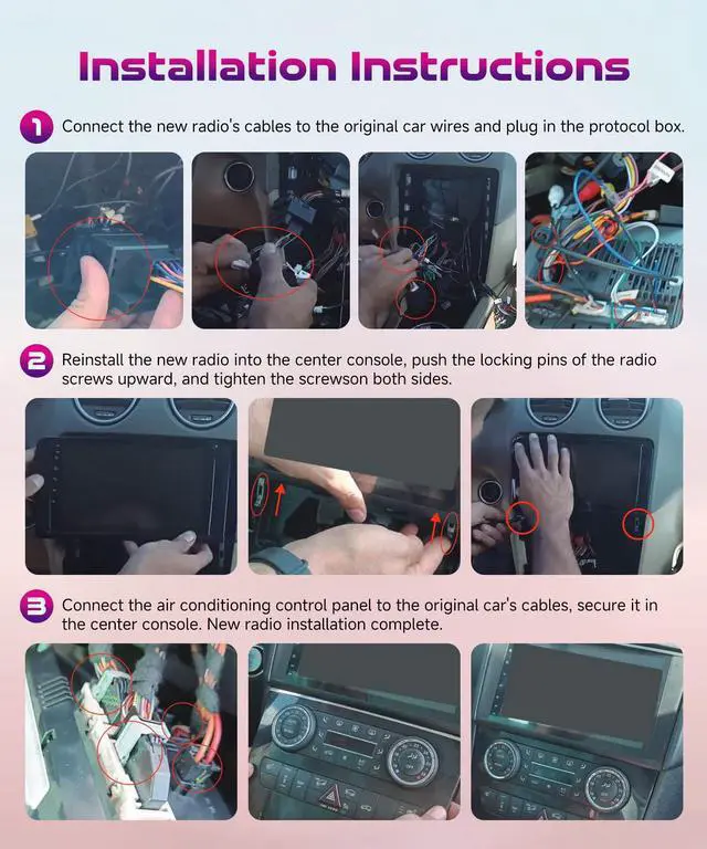 Alt view image 6 of 7 - 4G+64G Android Car Radio for Mercedes-Benz ML-Class W164 ML350 ML500 ML550 2005-2011, 9 Wireless CarPlay Android Auto Car Stereo Mirror Link GPS WiFi BT FM RDS SWC Backup Camera