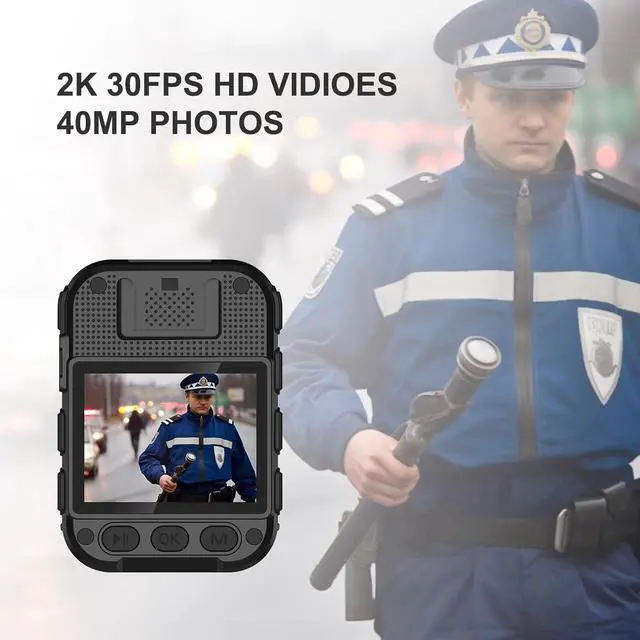 Alt view image 2 of 7 - 2K Body Camera, Police Body Cam with 64GB Video Recording and Ultra Infrared Night Vision, Body Worn Camera for Law Enforcement Recorder