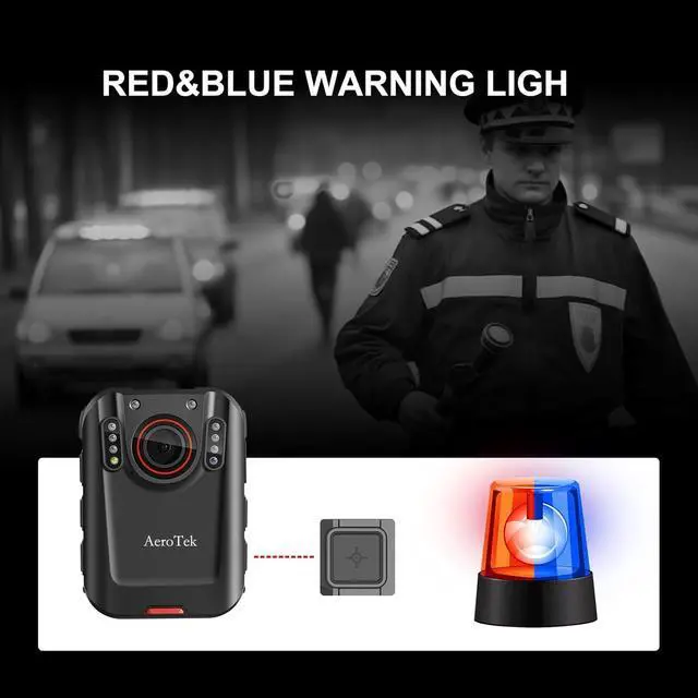 Alt view image 6 of 7 - 2K Body Camera, Police Body Cam with 64GB Video Recording and Ultra Infrared Night Vision, Body Worn Camera for Law Enforcement Recorder