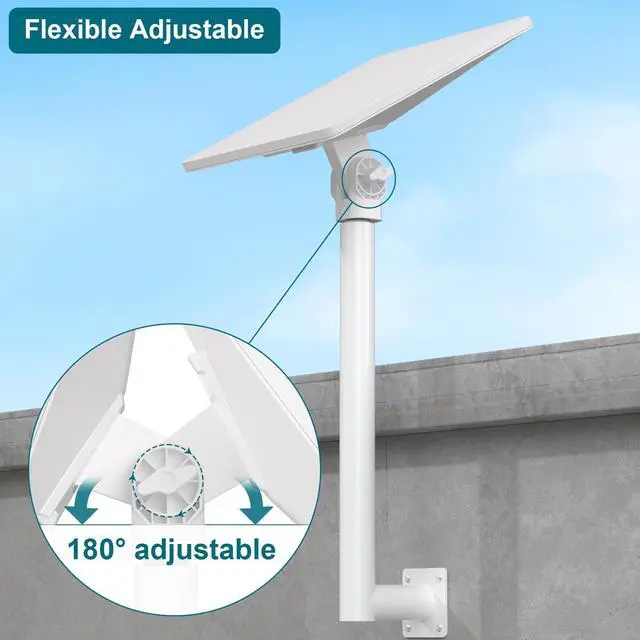 Alt view image 2 of 7 - Wall Mount for Starlink Mini, 1/4-20" Threaded Screw Aluminium Alloy Mounting Pole with Adjustable Pipe Adapter,Easy Installation Drilling Hole,Compatible with 2024/2025/2026 Starlink Mini Version