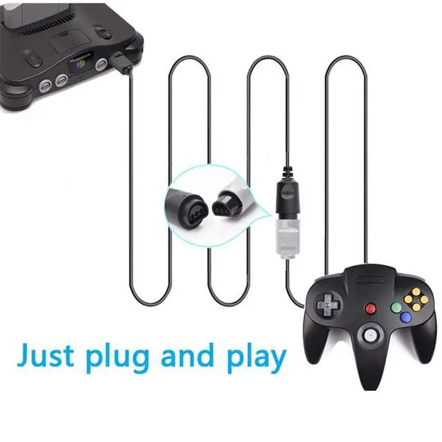 Alt view image 4 of 7 - N64 Extension Cables for Nintendo N64 64 Controller (4 Packs)