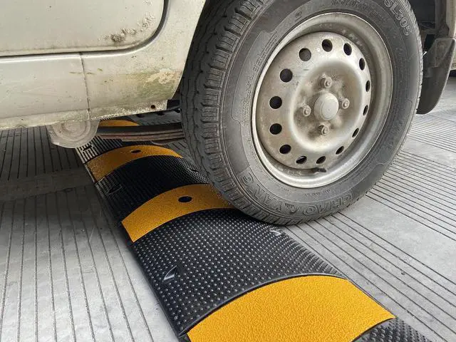 Alt view image 6 of 7 - Rubber Speed Bump 6 Feet Rubber Driveway Modular Heavy Duty Speed 72.4 x 12 x 2.4 Inch Cable Protector Ramp for Garage Gravel Roads Asphalt Concrete, 6Ft-Speed Bump (2 Pack 6ft Speed Hump)