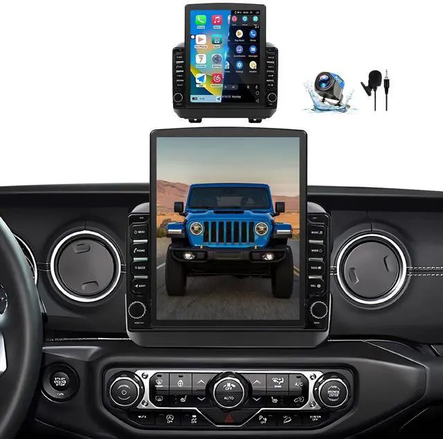 Main image of Android 14 Car Stereo Radio Compatible with Jeep Wrangler JL 2018-2021 Gladiator JT 2020 2021 Upgrade,Wireless CarPlay & Android Auto AHD Backup Camera 9.7 Touch Screen GPS SWC Bluetooth 2+64G