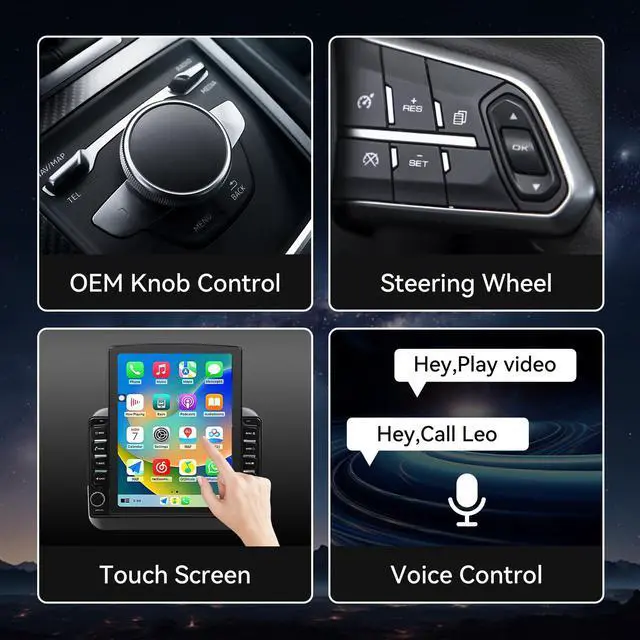 Alt view image 5 of 7 - Android 14 Car Stereo Radio Compatible with Jeep Wrangler JL 2018-2021 Gladiator JT 2020 2021 Upgrade,Wireless CarPlay & Android Auto AHD Backup Camera 9.7 Touch Screen GPS SWC Bluetooth 2+64G