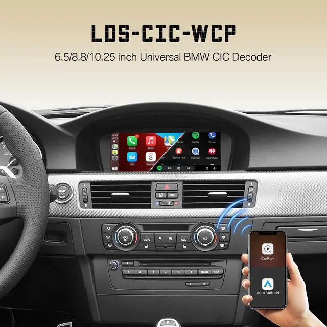 Alt view image 5 of 7 - Wireless CarPlay & Android Auto MMI Retrofit Kit Adapter for BMW CIC System | Fits 1/3/5/6/7/X1/X3/X5/X6/Z4, E60/E61/E81/E90/F10/F11/E70/F25 (20082013), Support MirrorLink, OEM Knobs & Camera