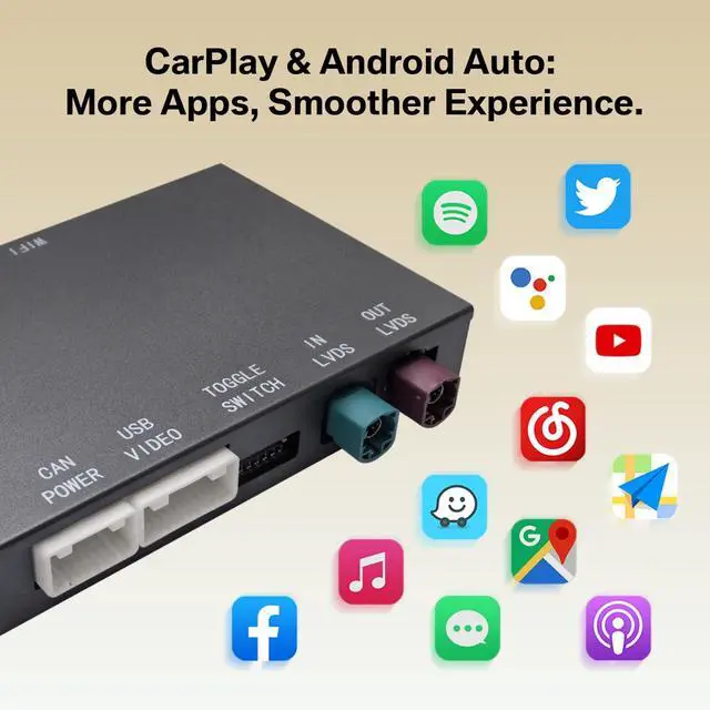 Alt view image 7 of 7 - Wireless CarPlay & Android Auto MMI Retrofit Kit Adapter for BMW CIC System | Fits 1/3/5/6/7/X1/X3/X5/X6/Z4, E60/E61/E81/E90/F10/F11/E70/F25 (20082013), Support MirrorLink, OEM Knobs & Camera