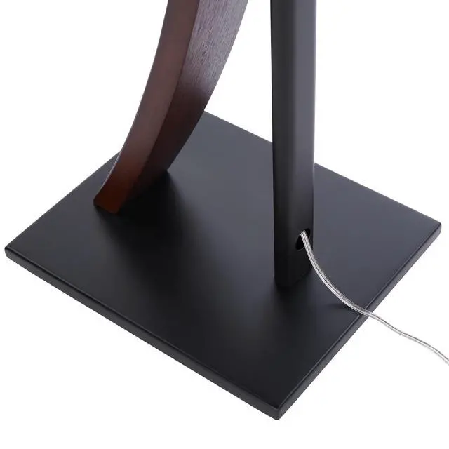 Alt view image 7 of 7 - One Pair Fixed Height Universal Speaker Floor Stands with Real Wood - Espresso - 290 Series