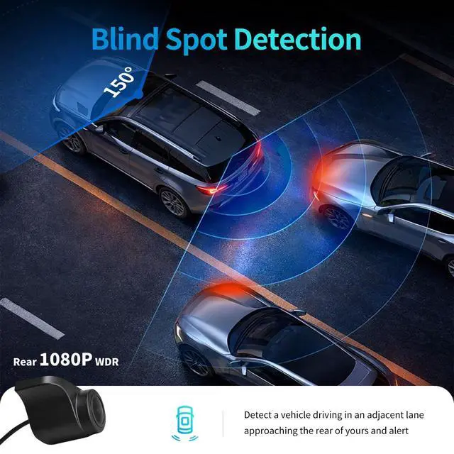 Alt view image 7 of 7 - 4K Rear Mirror Dash Cam for Ford F150 F250 F350 (2009-2025 with 16pin Auto dimming), Front 4K + Rear 1080P Camera, Integrated Replacement OEM Look, Plug & Play, Free 64GB Card