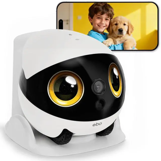 Main image of Air 2S Mobile Robot Camera: 2.5K FamilyBot with Two-Way Video | Whole-Home Mobility, Custom Facial Image, Auto-Recharge, Night Vision, Long Distance Gift for Family/Pets