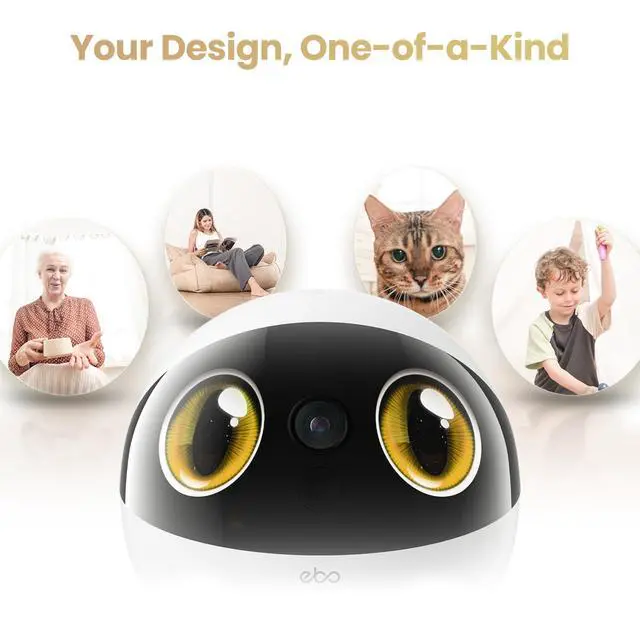Alt view image 7 of 7 - Air 2S Mobile Robot Camera: 2.5K FamilyBot with Two-Way Video | Whole-Home Mobility, Custom Facial Image, Auto-Recharge, Night Vision, Long Distance Gift for Family/Pets