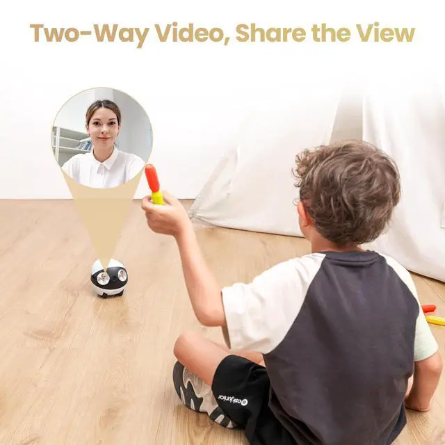 Alt view image 4 of 7 - Air 2S Mobile Robot Camera: 2.5K FamilyBot with Two-Way Video | Whole-Home Mobility, Custom Facial Image, Auto-Recharge, Night Vision, Long Distance Gift for Family/Pets