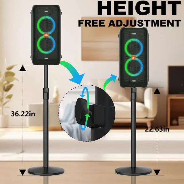 Alt view image 2 of 7 - Heavy Duty Speaker Stand for JBL Partybox,Height Adjustable Speaker Stand for JBL Partybox 120/110/100/310/320,35mm Pole Speaker Stand-1 Piece (Stand Only)
