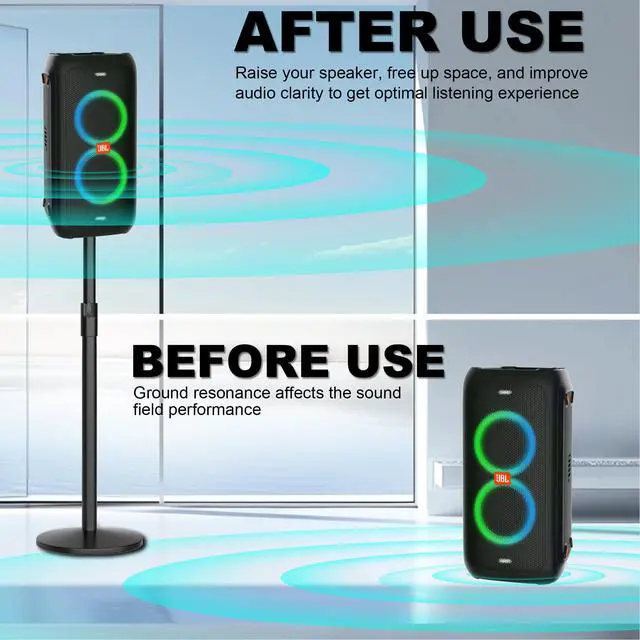 Alt view image 3 of 7 - Heavy Duty Speaker Stand for JBL Partybox,Height Adjustable Speaker Stand for JBL Partybox 120/110/100/310/320,35mm Pole Speaker Stand-1 Piece (Stand Only)