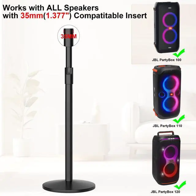 Alt view image 4 of 7 - Heavy Duty Speaker Stand for JBL Partybox,Height Adjustable Speaker Stand for JBL Partybox 120/110/100/310/320,35mm Pole Speaker Stand-1 Piece (Stand Only)