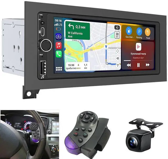 Main image of Car Stereo Radio with GPS Navi Carplay Android Auto for 1994-2001 Dodge Ram 1500 2500 3500 Avenger Durango/Caravan Dakota 1984-2000/Jeep Cherokee Wrangler 1997-2002/Chrysler Cirrus 1995-2000