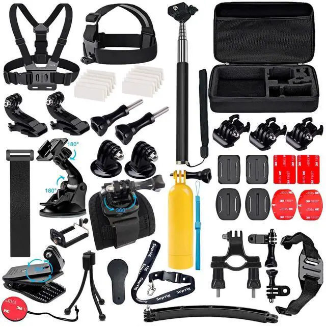 Main image of Accessories Kit Compatible for Gopro Mission Gopro Hero 13/Hero12/11/10/9/8/7/6/5/4/3/2/Session gopro Max2 Gopro Fusion DJI Action 6/5pro/5/4/3, Insta360 X5/X4, AKASO Action Camera Accessories