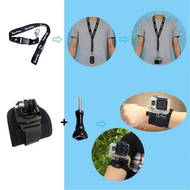 Alt view image 5 of 6 - Accessories Kit Compatible for Gopro Mission Gopro Hero 13/Hero12/11/10/9/8/7/6/5/4/3/2/Session gopro Max2 Gopro Fusion DJI Action 6/5pro/5/4/3, Insta360 X5/X4, AKASO Action Camera Accessories