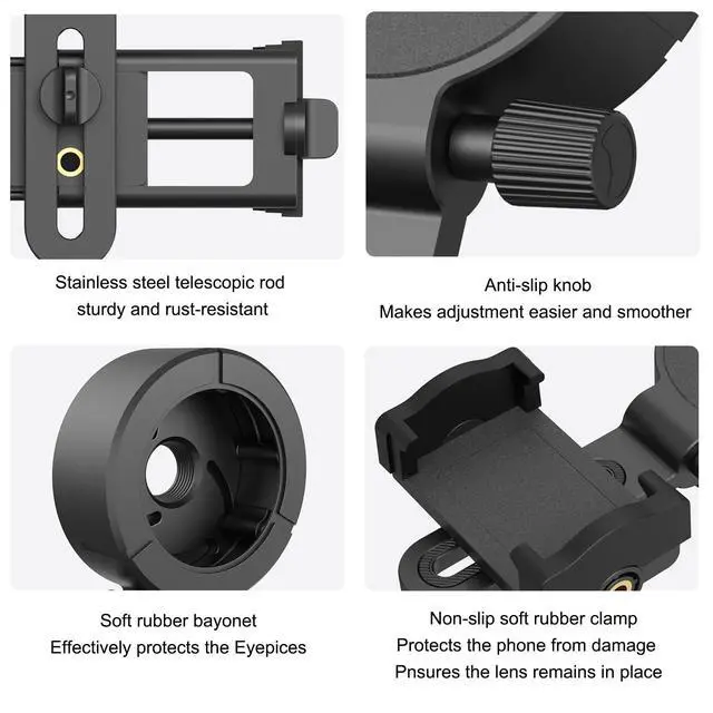 Alt view image 3 of 6 - Universal Phone Adapter - Capture Stunning Moments with Your Smartphone Through Binoculars, Monoculars, Scopes, Telescopes, and Microscopes - Fits Most Smartphones