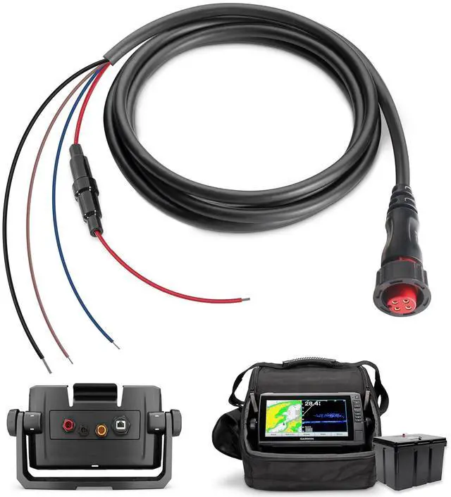 Main image of 010-12445-00 Power/Data Cable Threaded 4-pin for Garmin,6 feet | Replacement part 010-12445-00,fits echoMAP Chirp/Plus UHD/GPSMAP/Panoptix.Threaded 4-pin,6ft,durable.Panoptix Upgrade
