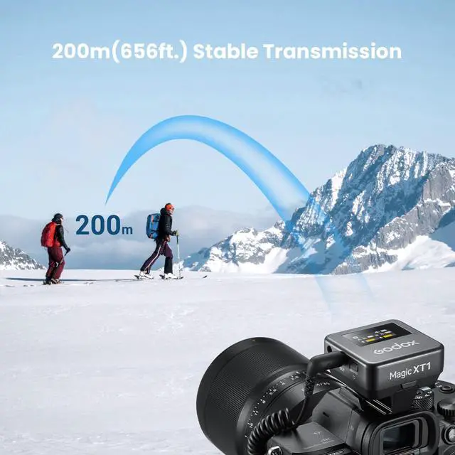 Alt view image 3 of 6 - Magic XT1 Wireless Lavalier Microphone System | 48kHz 24-bit audio, touchscreen, noise reduction, 200m transmission, 16hr runtime, mono/stereo mode, with charging case