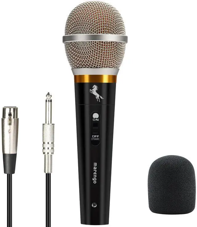 Main image of Handheld Dynamic Microphone for Karaoke Singing, Wired XLR Microphone with On and Off Switch and 13ft Detachable XLR Cable