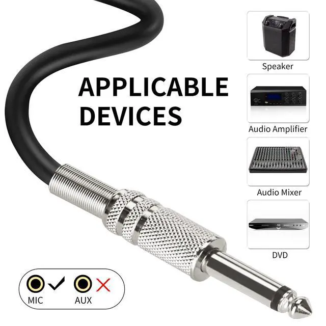 Alt view image 4 of 6 - Handheld Dynamic Microphone for Karaoke Singing, Wired XLR Microphone with On and Off Switch and 13ft Detachable XLR Cable