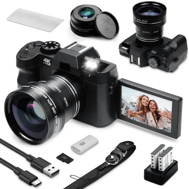 Main image of Digital Camera for Photography, Camara Fotografica Video Auto Focus 48 MP with WiFi Auto-Focus Vlog Camera for YouTube with Flip Screen 16X Zoom with 32GB Micro SD Card Card Reader