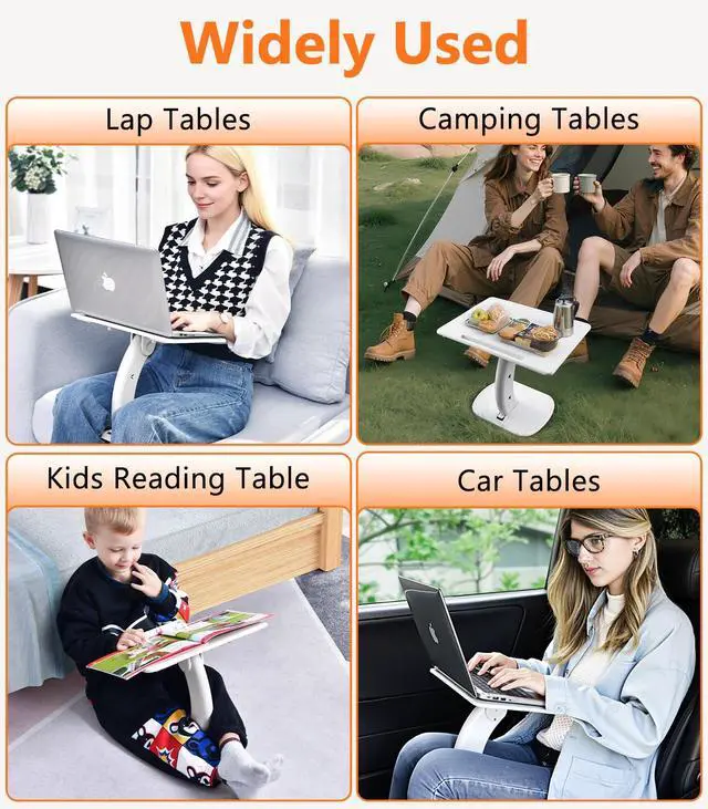 Alt view image 5 of 6 - Car Desk for Laptop Tablet iPad Book for Driver Passenger Seat | Detachable Angle Adjustable Car Seat Tray Table, Portable Laptop Stand for Car Vehicle Camping Travel, Easy Operation