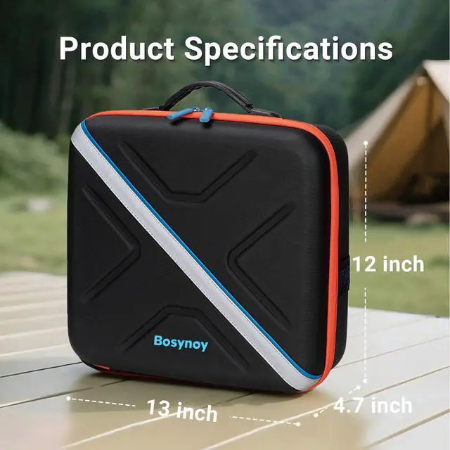 Alt view image 5 of 6 - Carrying Case Compatible with Starlink Mini, Custom-Fit Interior | Water-resistant Satellite Dishes Travel Case Compatible with Starlink Mini & Accessories, Shockproof Bag for RV and Camping